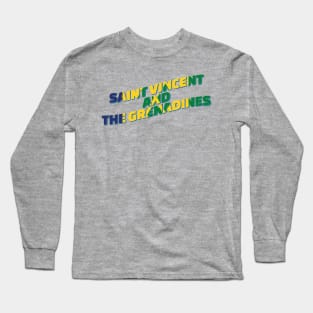 Saint Vincent and the Grenadines Vintage style retro souvenir Long Sleeve T-Shirt